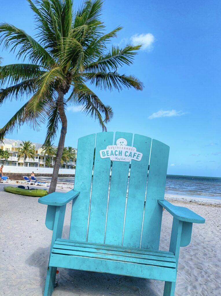 Checking out the beach is one of the great free things to do in Key West